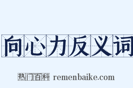 向心力反义词是什么意思的图片